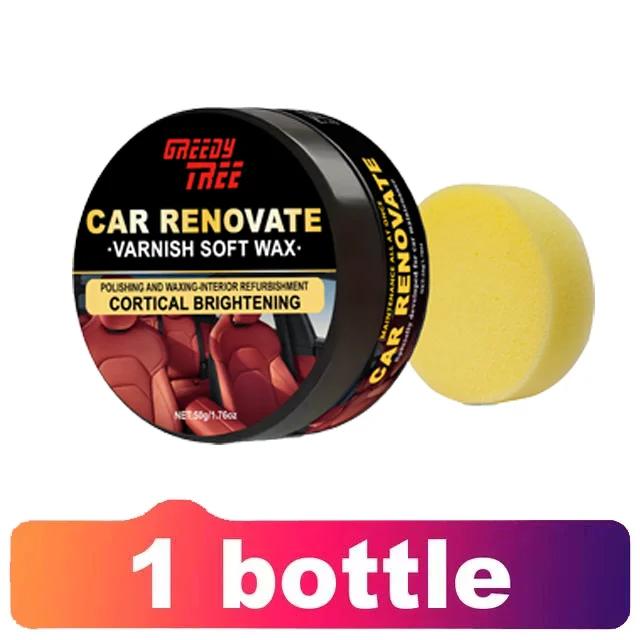 Q19 YC16 Car Plastic Restorer  Back To Black Gloss Auto Interior Leather & Panel Renewal Wax Automotive Polishing Wax