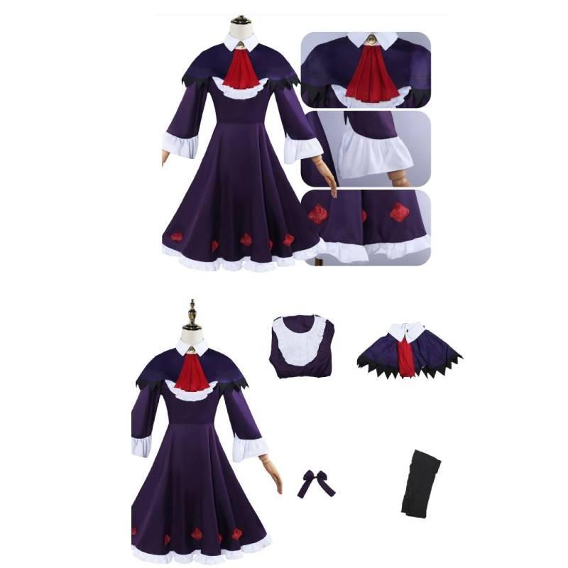 Magical Girl Madoka Magica Homura Akemi Cosplay Costume Dress Accessories Headband Socks)