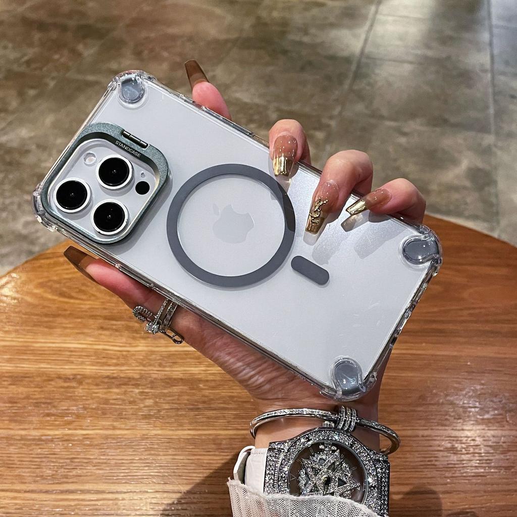 New U2 airbag holder Magnetic mobile phone case Apple 17PRO metal lens holder Suitable for 17AIR anti-drop case