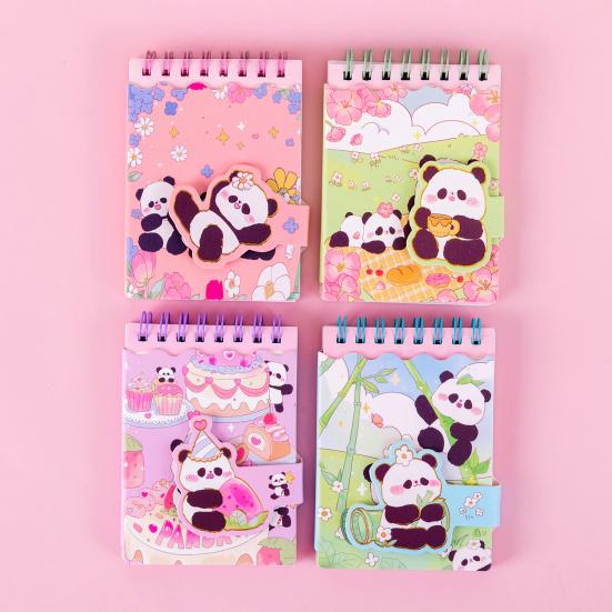 Cartoon Animal Pocket Notebook Wire Bound Memo Notepad 3D Rabbit Girl Panda Duck Mini Spiral Notebook School Office Supplies