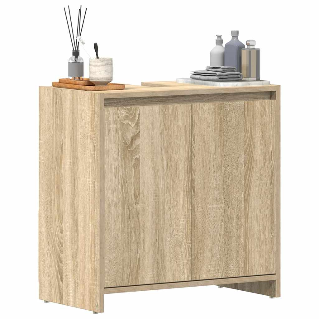 Waschbeckenunterschrank Badezimmer Sonoma Eiche 60x33x61 Cm Aus MDF
