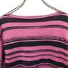 MM6 made in Italy Border Pattern Long sleeve Boat neck Cut Women Used