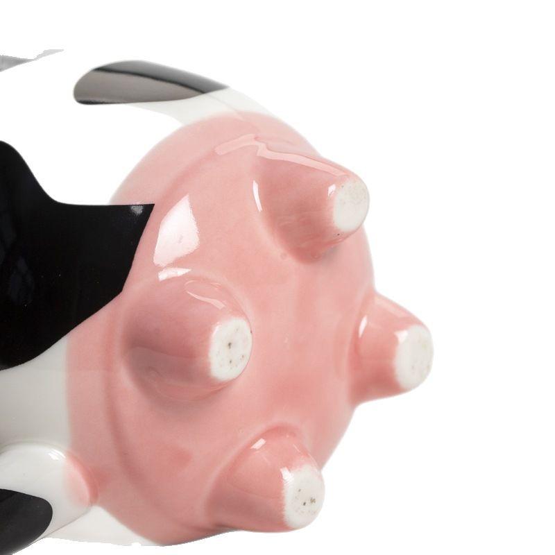 Ceramic Cartoon Cow Cup - Cute Animal Design for Milk, Coffee, or Water - Perfect Festival Gift