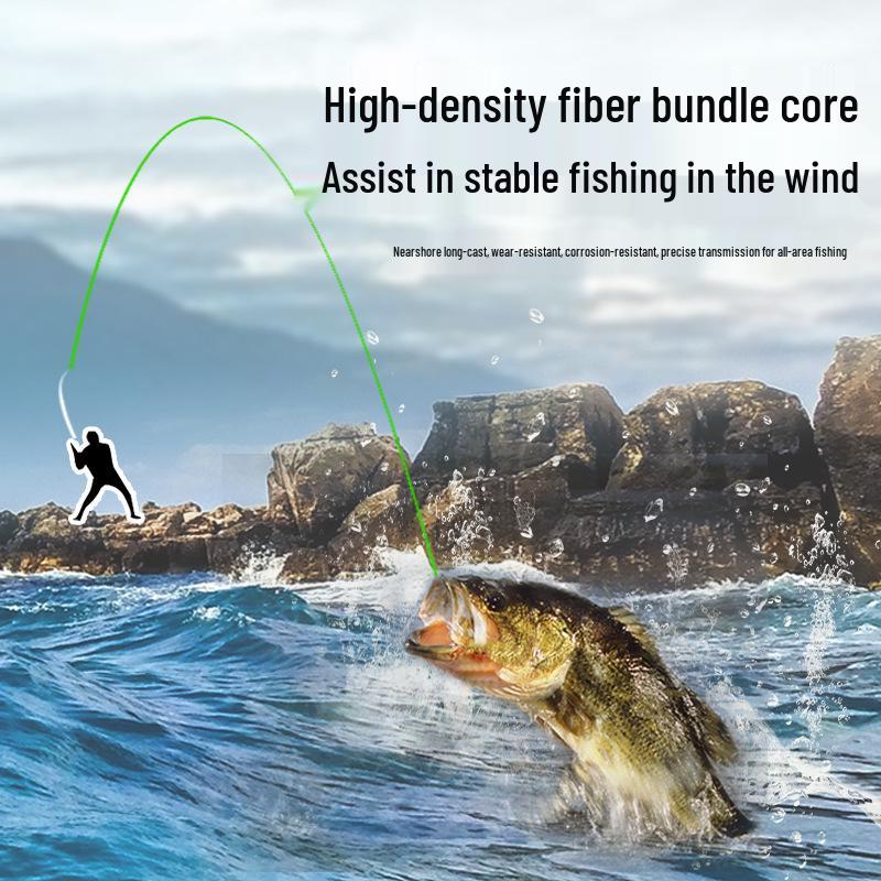 8-Strand Sinking Core-Spun PE Fishing Line: Ultra-Smooth, High Tensile Strength, Ideal for Ya, Perfect for Horse Fish.
