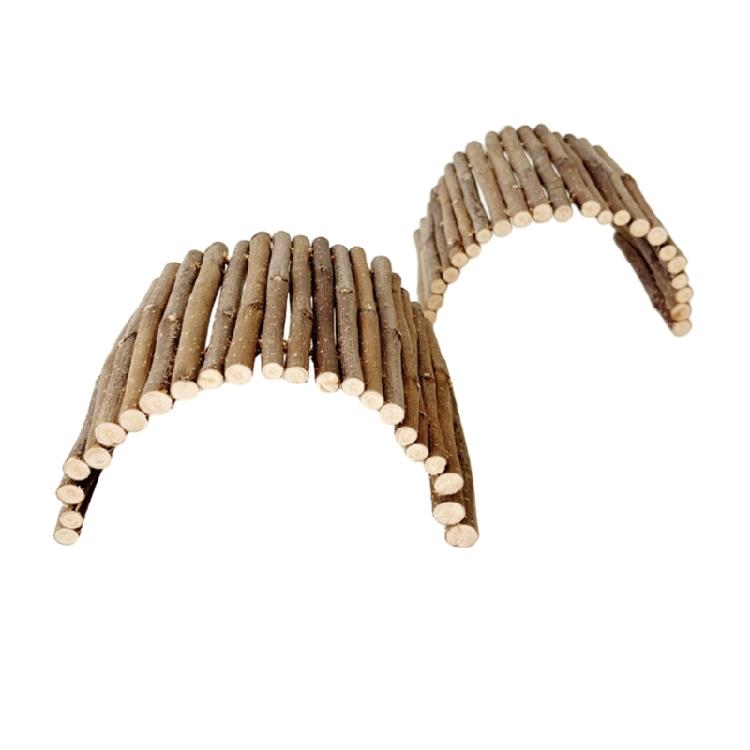 Gerbil Ladder Wooden Bridge Rodents Stair Suitable for Chinchillas Guinea Pigs