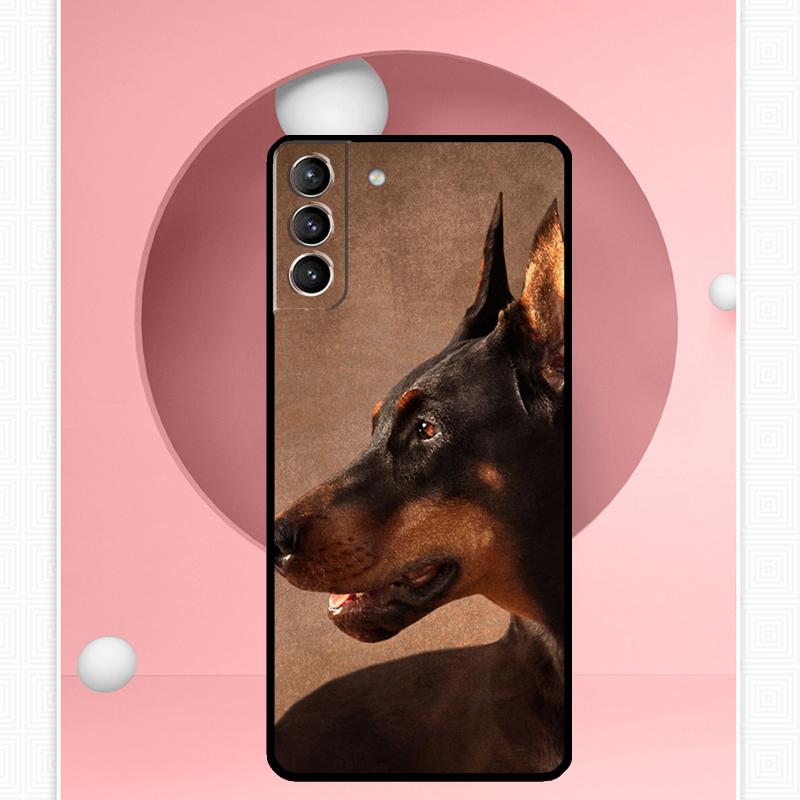 Etui Doberman Dog do Samsung Galaxy S22 S23 S24 Ultra Note 20 10 S8 S9 S10 Plus S21 S20 FE Miękka okładka