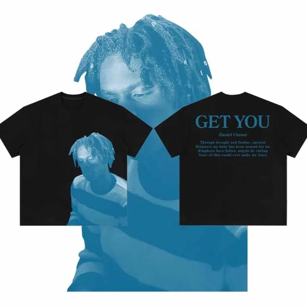 Neuheit Gedrucktes Baju Lässiges Grafik-T-Shirt Daniel Caesar Unisex Unisex T-Shirt Lässig Locker Sport Kurzarm Übergröße T-Shirt Unisex