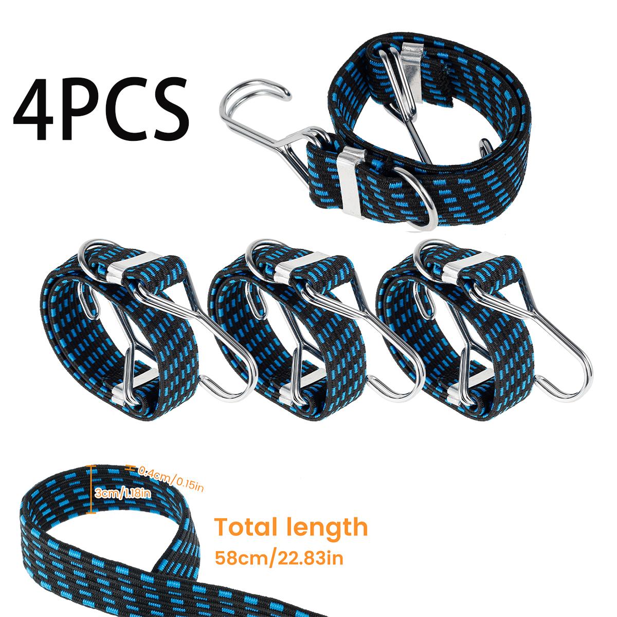 

5 шт. эластичный ремень для багажа для автомобиля и мотоцикла, прочный эластичный трос 2 м с крюком для автомобиля, мотоцикла, велосипеда, багажа, фиксированный ремень