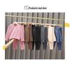 Children's Brushed Collar Underwear Set - Boys and Girls Warm Solid Color Autumn/Winter Pajamas