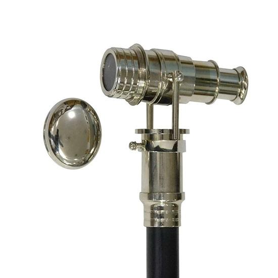 Top Nautical Spy Telescope Steampunk Design Walking Cane Brass Handle Victorian Wooden Foldable Walking Stick Handmade Gift