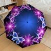 1pc Butterfly Fireworks Circular Frame Umbrella with Plastic Handle,Suitable for All Seasons Home Travel Outdoor UmbrellaDD1801