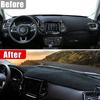 For Jeep Compass MP M6 2017~2020 1pc Car Console Dashboard Sun Shade Anti-UV Sun-proof Carpet Dustproof Non-Slip Mat Accessories