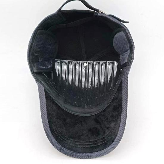 Herbst Winter Cord Baseballkappe Unisex Kappe Sonnenschutz Entenzungenhut Verstellbar Einfarbig Langer Schirm Outdoor-Aktivitäten Alltagskleidung Schirmmütze