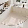 Kitchen Heart-shaped Carpet American Floral Pattern Water-absorbent Quick-drying Large Size Floor Mat Diatom Mud Non-slip Rug