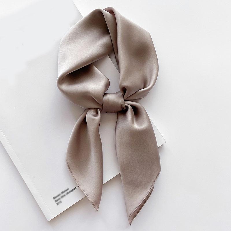 

Solid Color High-Grade Textured Silk Scarf 70 Medium Square Scarf Women S, Versatile Spring And Autumn 100% Mulberry Silk Small Scarf Scarf Scarf 70-70
