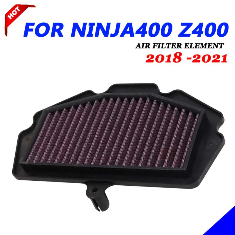 

For Kawasaki Ninja 400 Ninja400 Z400 2018 2019 2020 2021 2022 Motorcycle Accessories Air Filter Cleaner Air Element Cleaner лавандовий