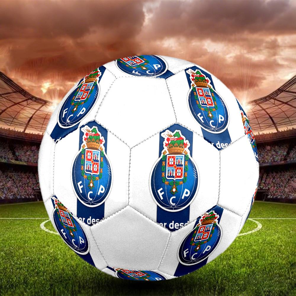 1PC FC Porto Portugal Size 5 Soccer Ball PrahaIndoor Soccer Ball Colorful All Ages Machine Stitched PVC Competition Ready Durable High-Bounce