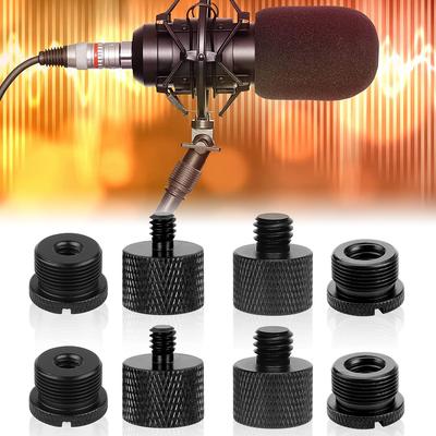 Ensemble de 8 pièces Adaptateur de Filetage pour Pied de Microphone 1/4, 3/8 Mâle vers 5/8 Femelle Adaptateur de Filetage de Fixation pour Pied de Microphone Transfert