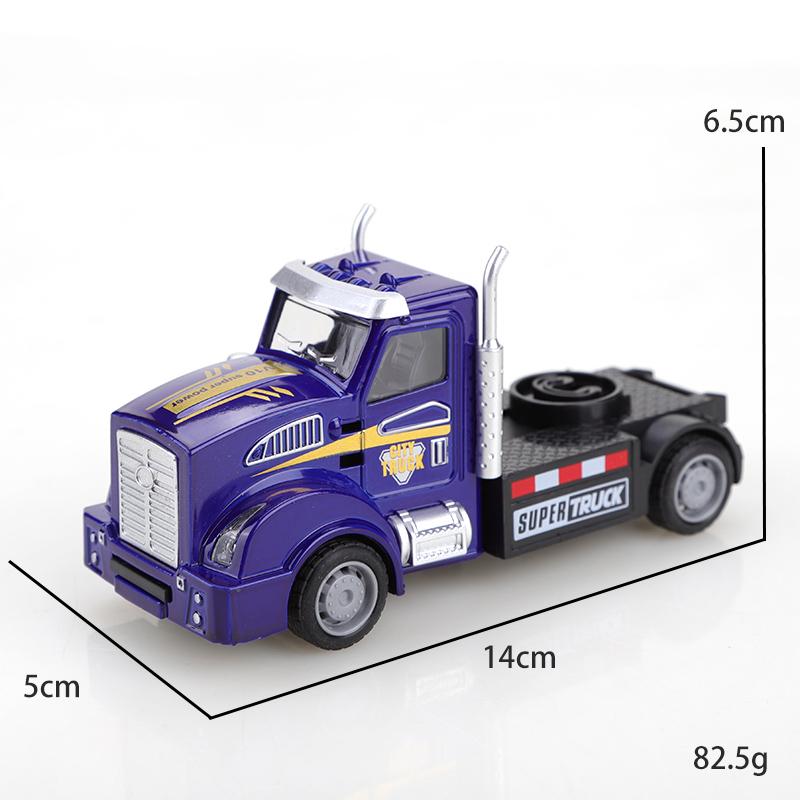 

(Bagged) 1/ Imitation American truck head toy car, die-cast metal, boy s toy, pull-back function, cool alloy toy.