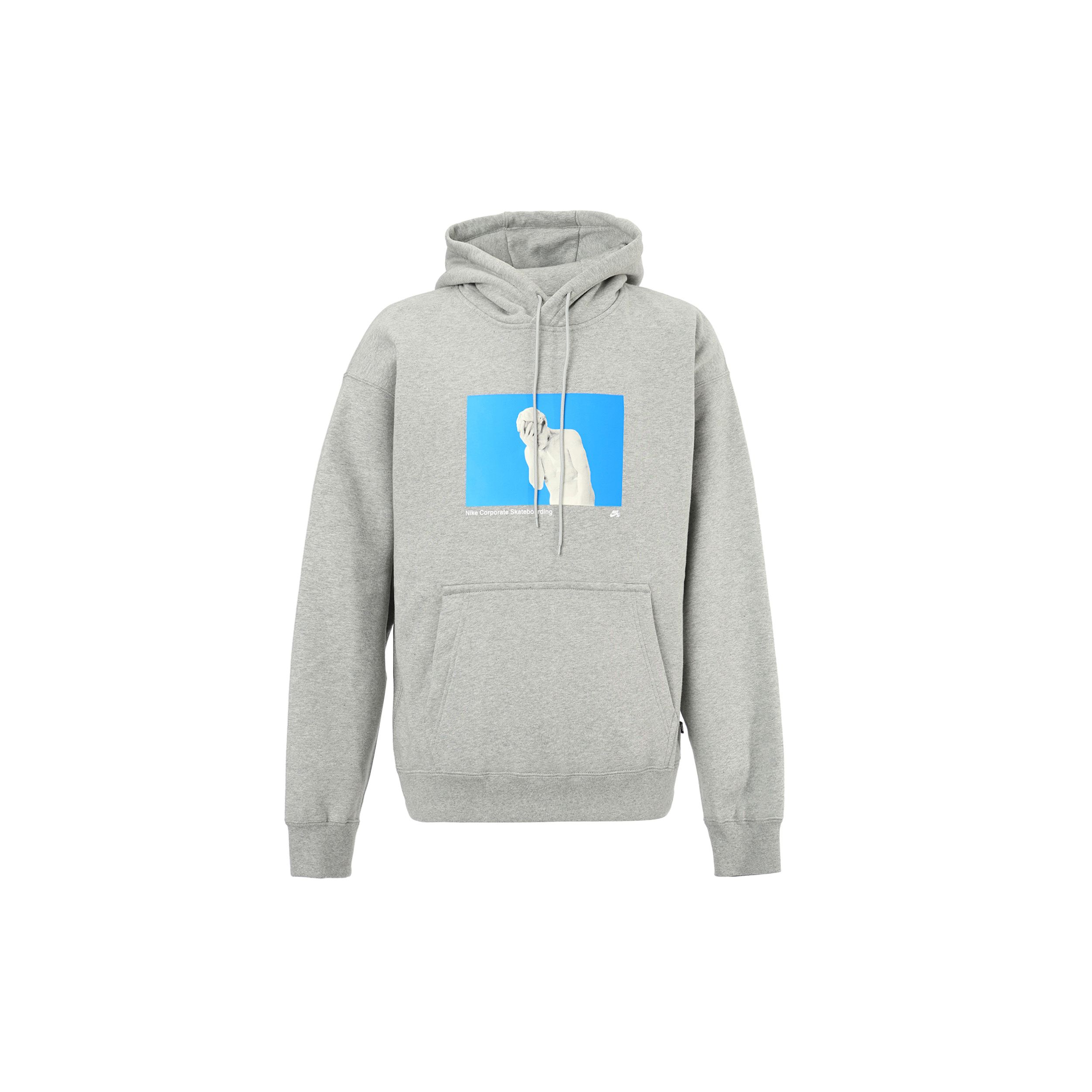 

Толстовка с капюшоном Nike SB Print Pattern с длинным рукавом, повседневная, мужская, серая, FN2557-063 L