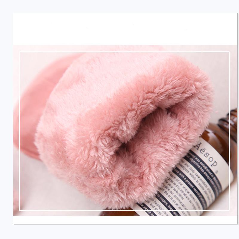 Guanti da donna autunnali e invernali nuovi Guanti adorabili coreani in peluche ispessiti Guanti senza dita Guanti da donna