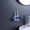 Porta spazzolino elettrico doppio foro supporto autoadesivo supporto da parete salvaspazio accessori per il bagno