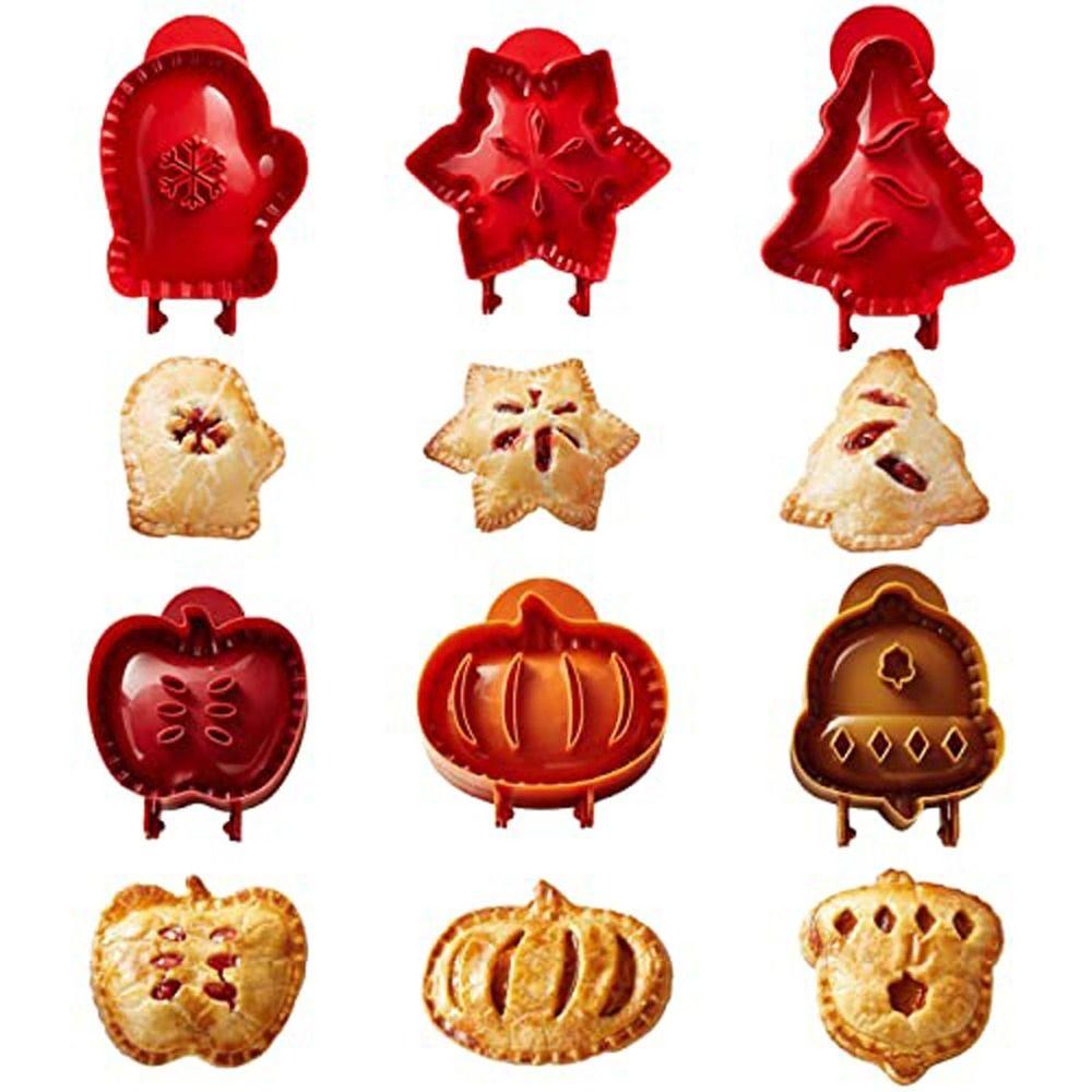 Multifunctional Holiday Mini Pie Mold Dough Presser Pie Molds  for Christmas Festivals and Parties