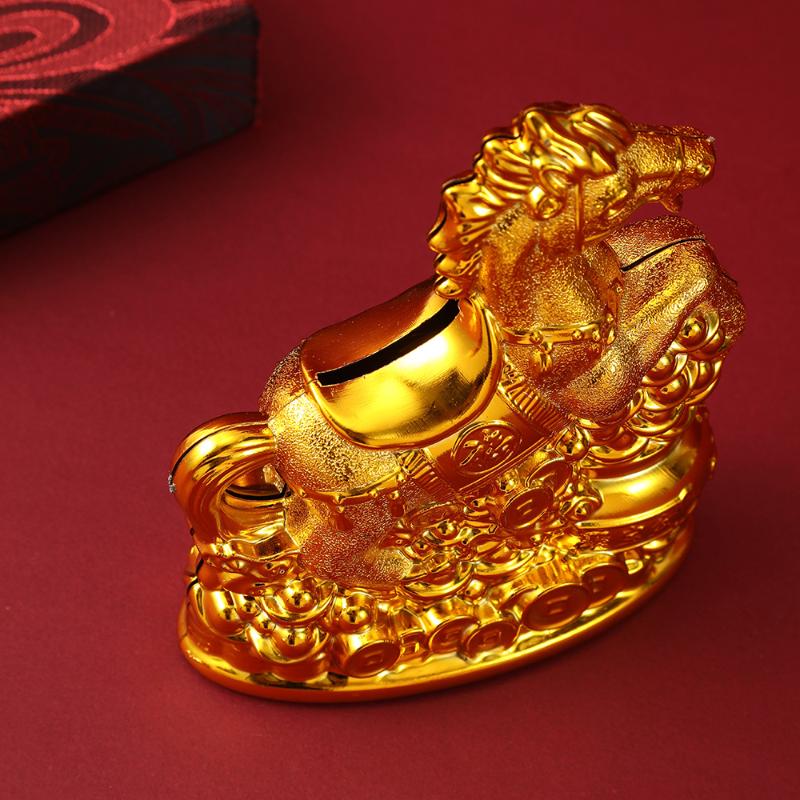 Creative Horse Ornament Lucky Traditional Home Statue Ingot Can Be Rotated Home Decoration Office Desktop Decoration