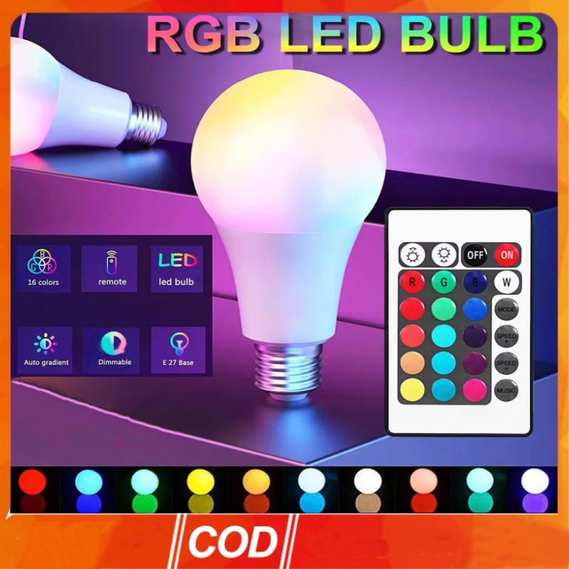 Bec LED RGB 16 Culori Bec Multicolor E27 220V Iluminat Casnic Dimmabil Telecomandă cu 24 de Taste Lampă Inteligentă Lumină de Atmosferă