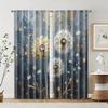 2 Pcs   Filtering Curtains (excluding Rods   Non-movable   Without Batteries) Abstract Dandelionbackgroundsuitable for Use In