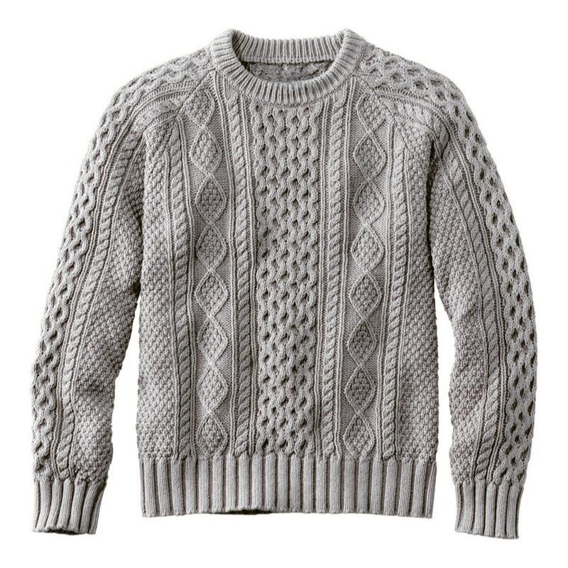 Neuer einfarbiger Strickpullover für Herren, lässige Jugendmode, dickes handgestricktes Woll-Oberteil für Herren