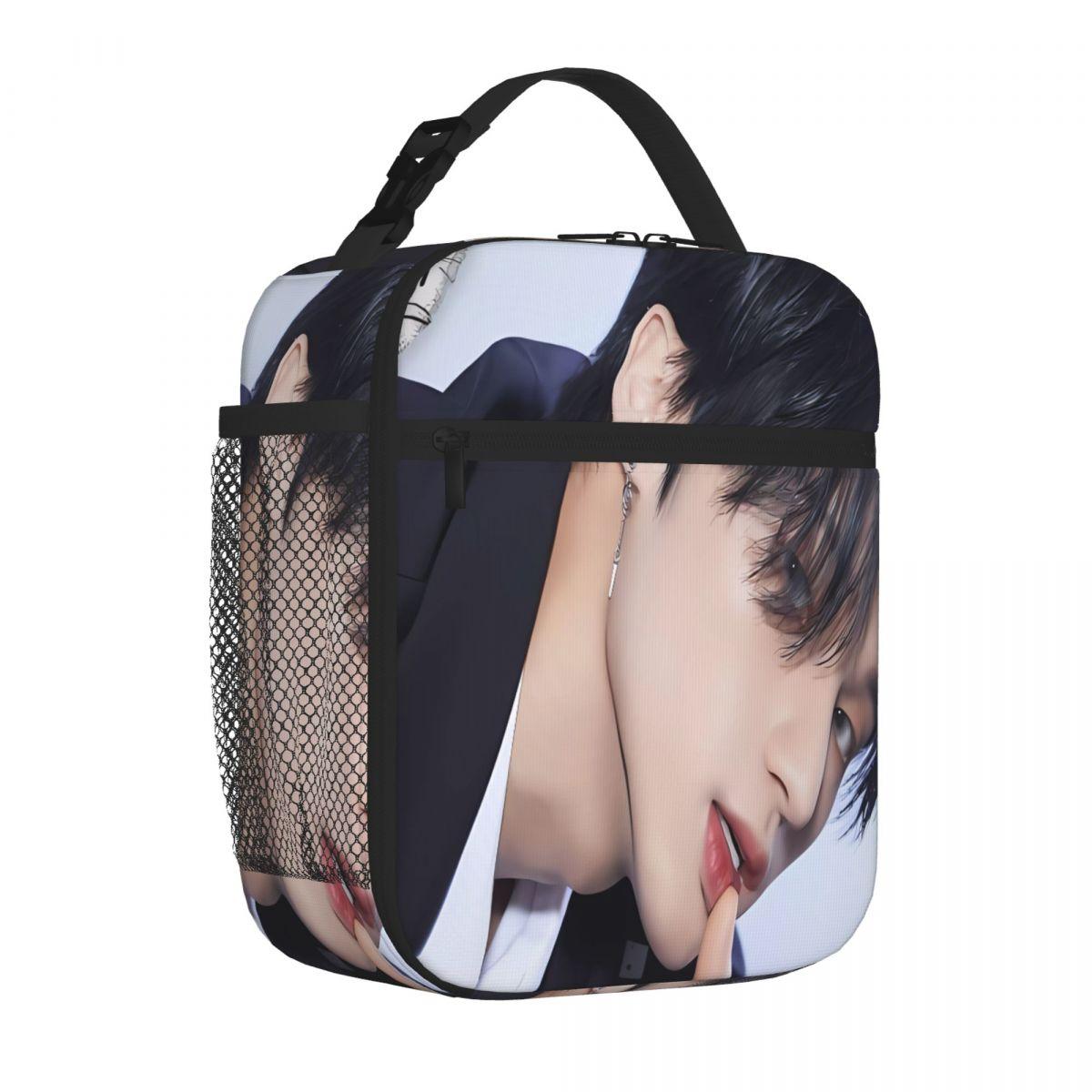 Bestselling ATEEZ WOOYOUNG BOUNCY Watercolor Carry Lunch Bag Student Daily Compact Lunch Bag One Size