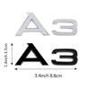 3D ABS A3 A4 A5 A6 A7 A8 Emblem Car Body Decoration Sticker Rear Trunk Badge Decals Auto Accessories For  AUDI RS B8 8P Q3 Q5 Q7