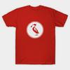 Men Black Print T-shirt Retro Liverbird No-Cut Transfer Paper Print Cotton Tshirt