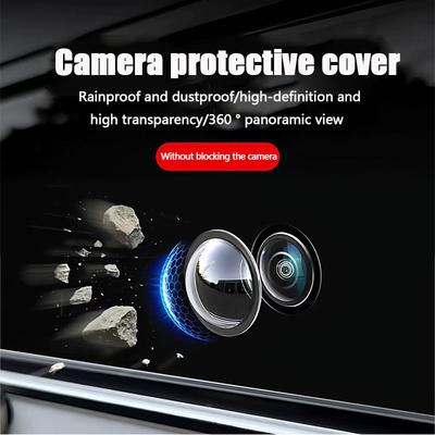 Car Camera Protective Cover, 360 ° High-definition Panoramic Reversing Camera Lens, Waterproof and Dustproof Protective Cover