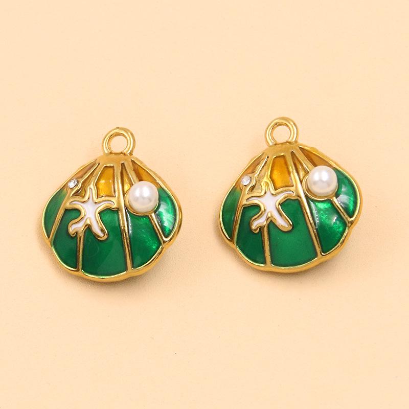 17x18mm Stainless Steel Shell Pendant Charm for DIY Jewelry