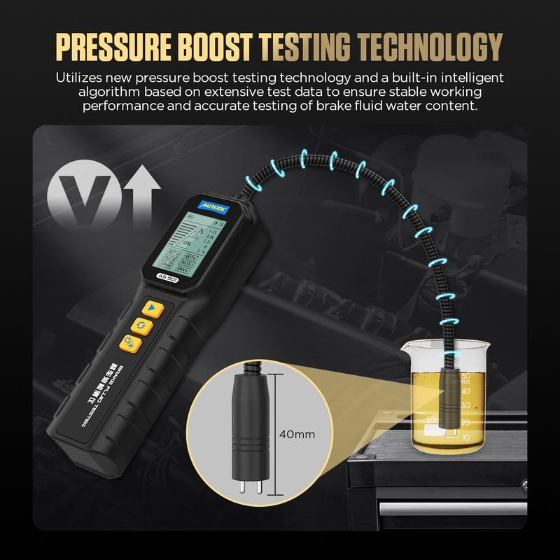 

AUTOOL AS501 Car Brake Fluid Tester High Definition Brake Fluid Moisture Content Water Test Instrument Auto Maintenance Tool