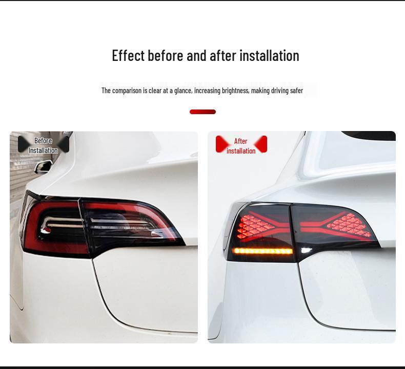 LED Tail Lights for Tesla Model 3/Y: Car Modification Driving Lights
