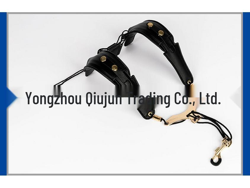 Adjustable Leather Double Shoulder Saxophone Strap for Alto, Tenor & Soprano - Suitable for Adults & Children