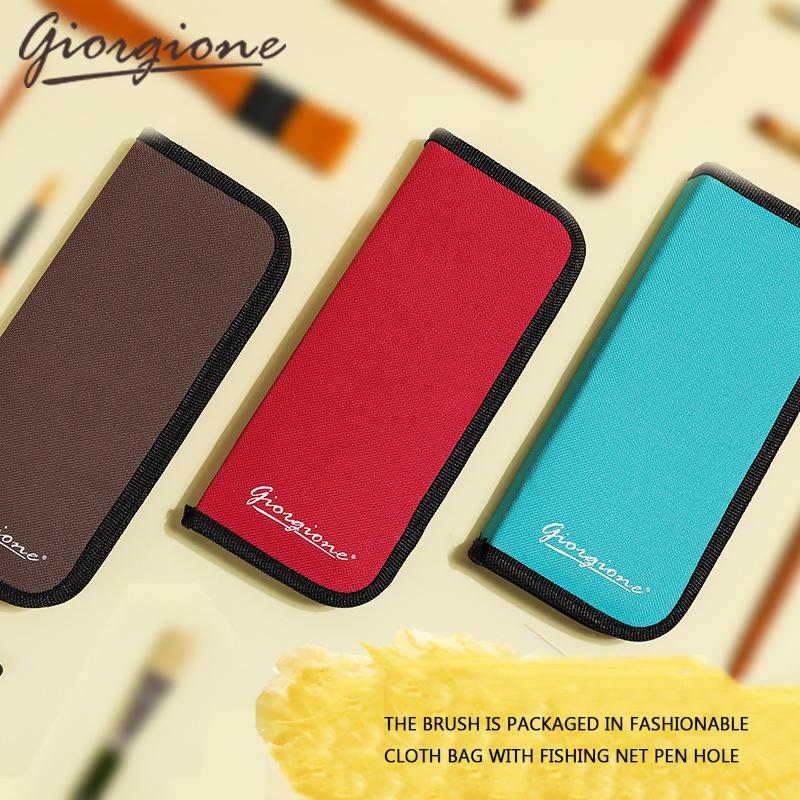 Utazási művészkefe nylon hajművészet kefe textil tárolótáska 11/13 darabos készlet akvarell olajfestéshez akrilfestéshez