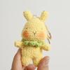 Pilot Design Cute Rabbit Crochet Keychain Handmake Crochet Animal Doll Keyrings For Bag Pendant Knitting Rabbit Keychain Custom