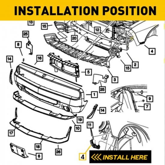 Front 2PCS For 14-21 Jeep Grand Cherokee Bracket Bumper Mount Support Left&Right