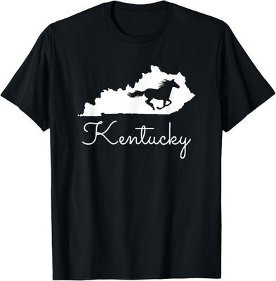 Kentucky Pferd Karte Bundesstaat Shirt T-Shirt Unisex T-Shirt