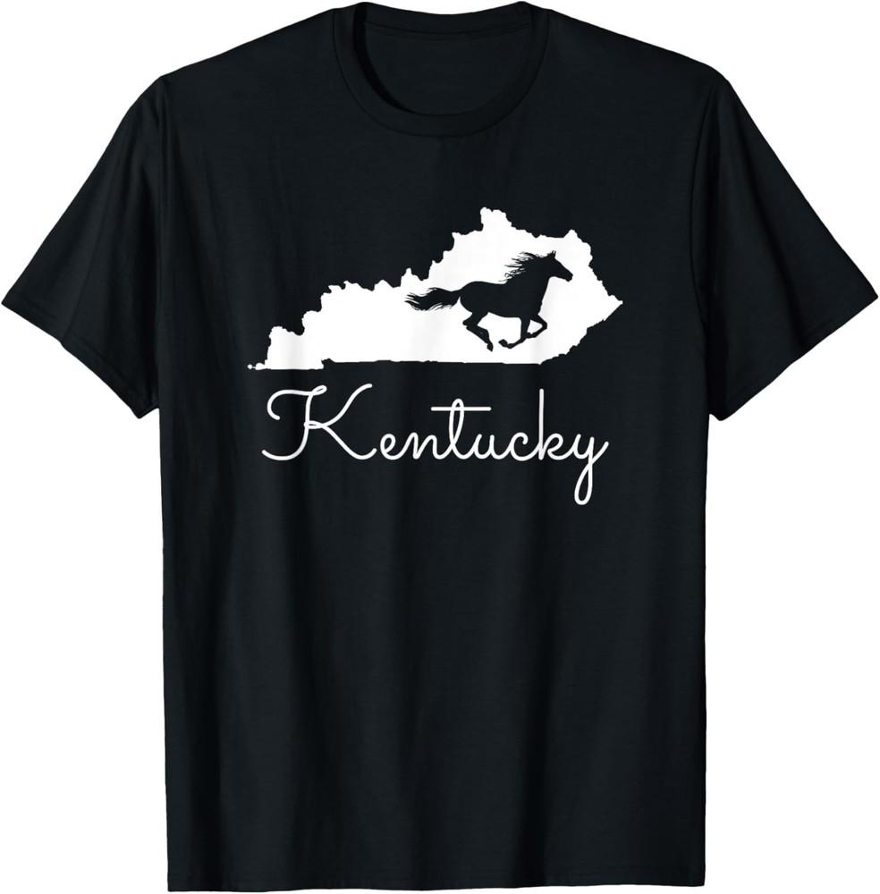 Kentucky Horse Map State Shirt T-Shirt Unisex T-Shirt XXXL