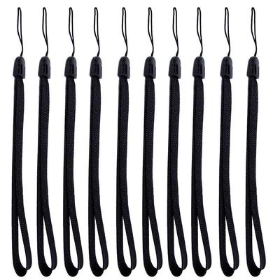 10 pièces Lanières de Poignet Universelles Noires pour Appareil Photo - Lanières Sécurisées pour Perche à Selfie pour Téléphone - Cordes de Dragonne pour Mobile pour la Photographie