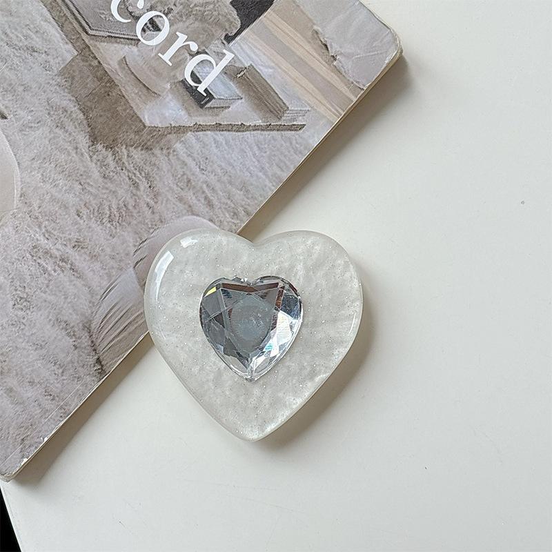 Wind Paste Three-Dimensional Love Desktop Mobile Phone Airbag Holder Telescopic Folding Original Design Decoration