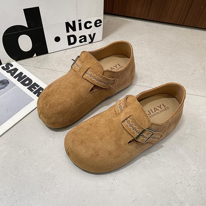 All-inclusive Height-increasing Birkenstocks Women's 2025 New Soft-soled Lazy One-pedal Platform-soled Casual Loafers Single Shoes