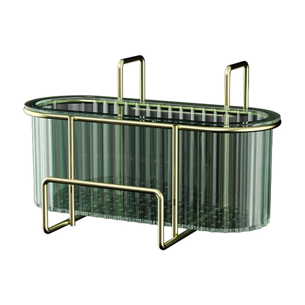 Sink Drain Dish Rack Storage Holder Over Organizer , Aureate dark green