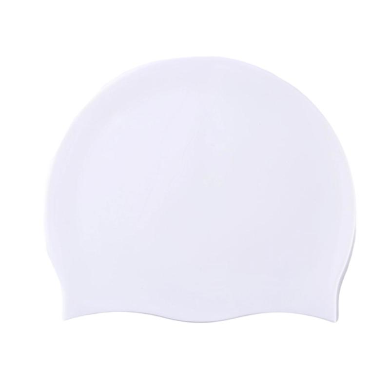 Plain Color Swimming Hat Protect Ears & Long Hair Swim Pool Hat Waterproofed Hat Suitable for Pool Beach and Water Sports