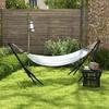Hammock Stand Incl. Hammock Frame for Hammock, 263 Cm X 89 Cm X 100 Cm, Black + White